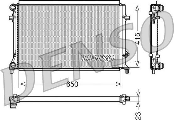 Denso DRM32018 - Radiateur, refroidissement du moteur cwaw.fr