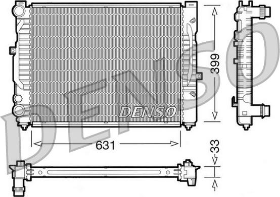 Denso DRM32029 - Radiateur, refroidissement du moteur cwaw.fr