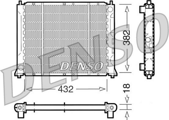 Denso DRM24004 - Radiateur, refroidissement du moteur cwaw.fr