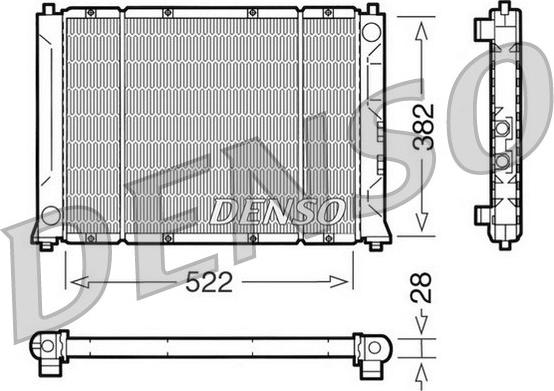 Denso DRM24005 - Radiateur, refroidissement du moteur cwaw.fr