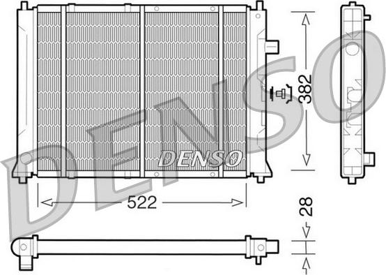 Denso DRM24014 - Radiateur, refroidissement du moteur cwaw.fr