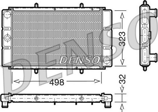 Denso DRM24010 - Radiateur, refroidissement du moteur cwaw.fr