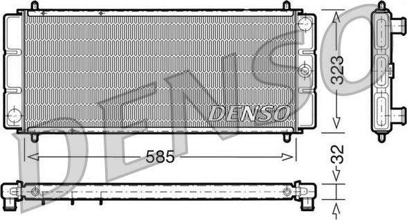 Denso DRM24011 - Radiateur, refroidissement du moteur cwaw.fr