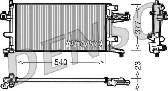 Denso DRM20040 - Radiateur, refroidissement du moteur cwaw.fr