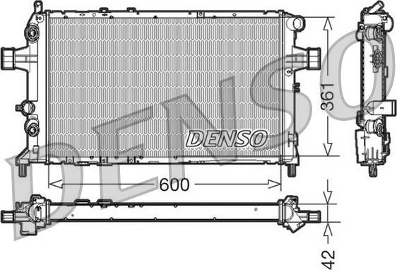 Denso DRM20016 - Radiateur, refroidissement du moteur cwaw.fr