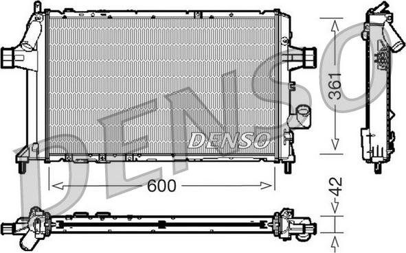 Denso DRM20085 - Radiateur, refroidissement du moteur cwaw.fr