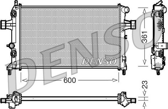 Denso DRM20086 - Radiateur, refroidissement du moteur cwaw.fr