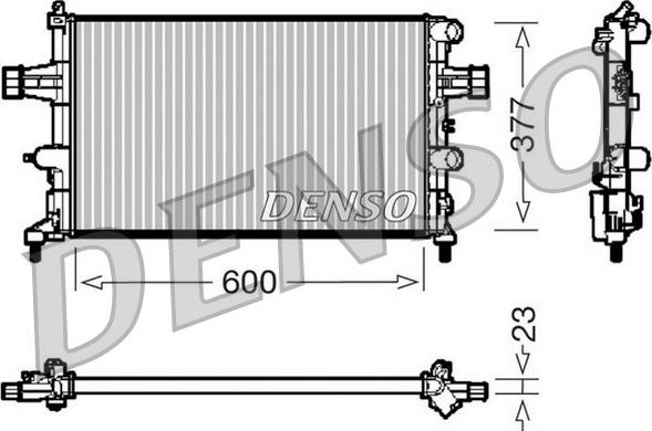 Denso DRM20081 - Radiateur, refroidissement du moteur cwaw.fr