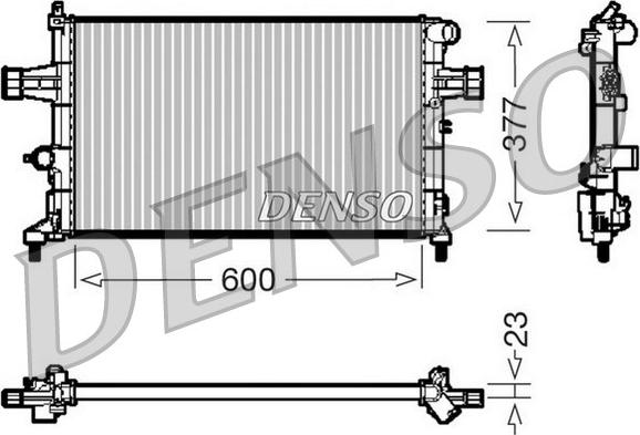 Denso DRM20083 - Radiateur, refroidissement du moteur cwaw.fr