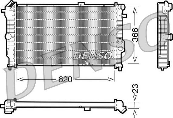 Denso DRM20020 - Radiateur, refroidissement du moteur cwaw.fr