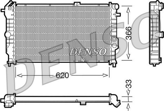 Denso DRM20021 - Radiateur, refroidissement du moteur cwaw.fr