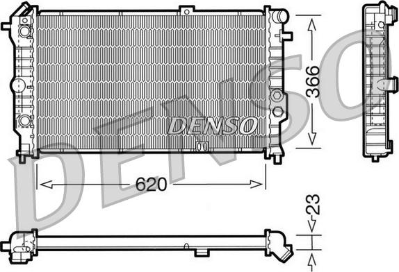 Denso DRM20022 - Radiateur, refroidissement du moteur cwaw.fr