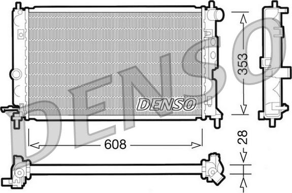 Denso DRM20027 - Radiateur, refroidissement du moteur cwaw.fr