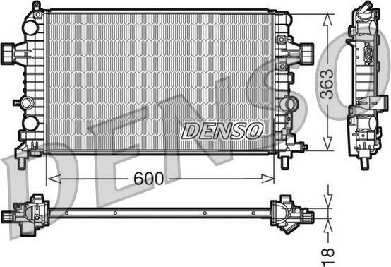 Denso DRM20103 - Radiateur, refroidissement du moteur cwaw.fr