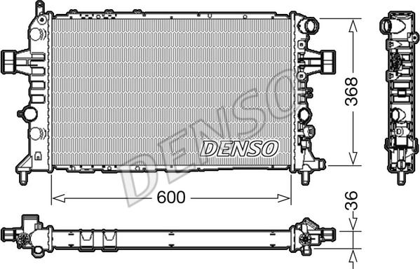 Denso DRM20112 - Radiateur, refroidissement du moteur cwaw.fr