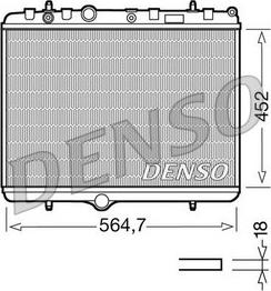 Denso DRM21055 - Radiateur, refroidissement du moteur cwaw.fr