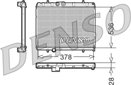 Denso DRM21056 - Radiateur, refroidissement du moteur cwaw.fr