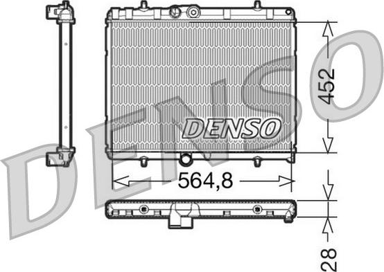 Denso DRM21057 - Radiateur, refroidissement du moteur cwaw.fr