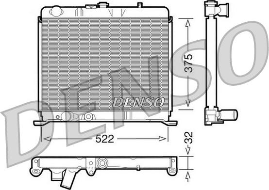 Denso DRM21060 - Radiateur, refroidissement du moteur cwaw.fr