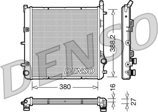 Denso DRM21005 - Radiateur, refroidissement du moteur cwaw.fr