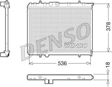 Denso DRM21034 - Radiateur, refroidissement du moteur cwaw.fr