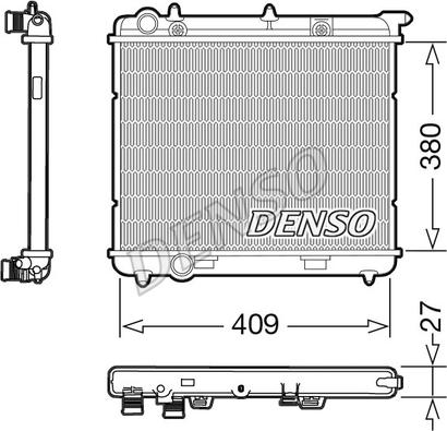 Denso DRM21024 - Radiateur, refroidissement du moteur cwaw.fr