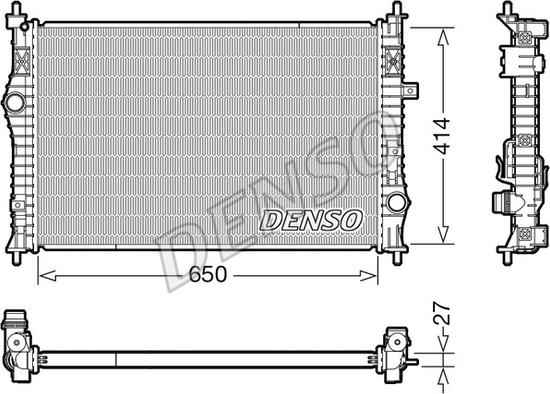 Denso DRM21104 - Radiateur, refroidissement du moteur cwaw.fr