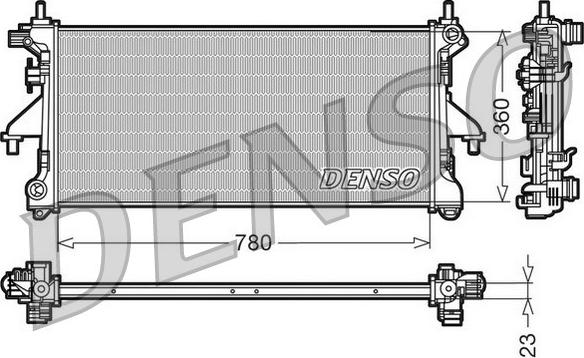 Denso DRM21100 - Radiateur, refroidissement du moteur cwaw.fr