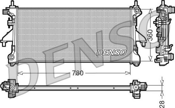 Denso DRM21101 - Radiateur, refroidissement du moteur cwaw.fr