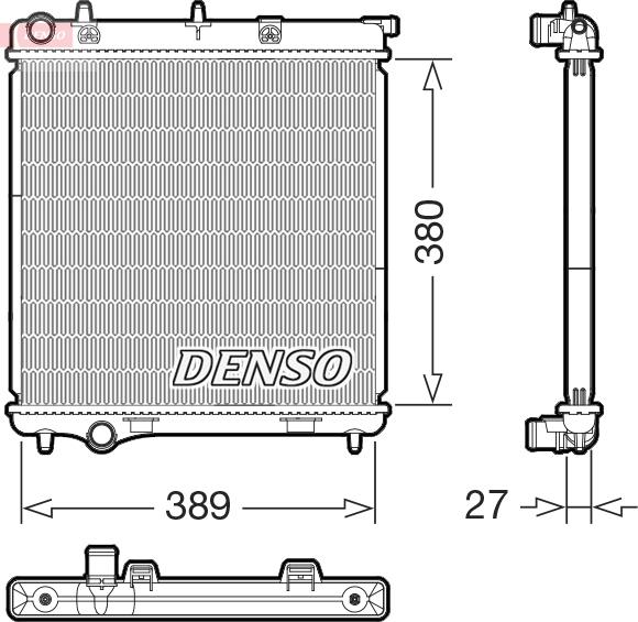 Denso DRM21108 - Radiateur, refroidissement du moteur cwaw.fr