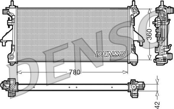 Denso DRM21102 - Radiateur, refroidissement du moteur cwaw.fr