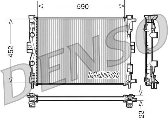 Denso DRM23055 - Radiateur, refroidissement du moteur cwaw.fr