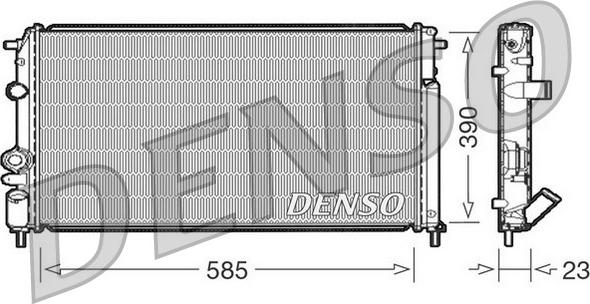 Denso DRM23053 - Radiateur, refroidissement du moteur cwaw.fr