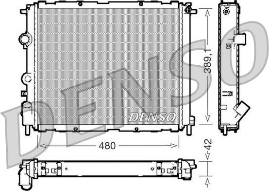 Denso DRM23009 - Radiateur, refroidissement du moteur cwaw.fr