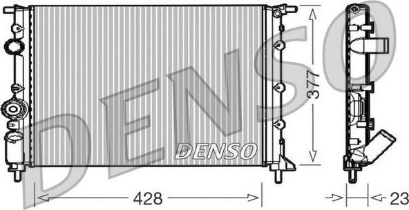 Denso DRM23008 - Radiateur, refroidissement du moteur cwaw.fr