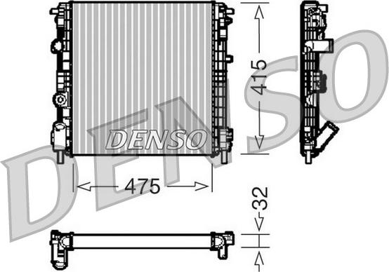 Denso DRM23015 - Radiateur, refroidissement du moteur cwaw.fr