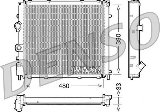 Denso DRM23011 - Radiateur, refroidissement du moteur cwaw.fr