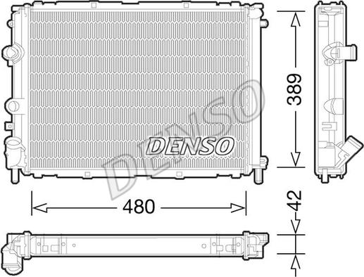 Denso DRM23033 - Radiateur, refroidissement du moteur cwaw.fr