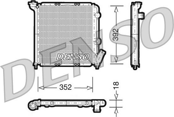 Denso DRM23026 - Radiateur, refroidissement du moteur cwaw.fr