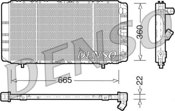 Denso DRM23020 - Radiateur, refroidissement du moteur cwaw.fr