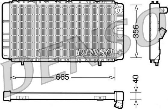 Denso DRM23021 - Radiateur, refroidissement du moteur cwaw.fr