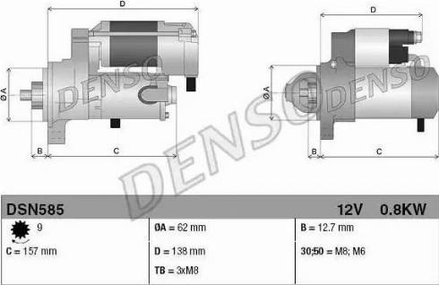 Denso DSN585 - Démarreur cwaw.fr