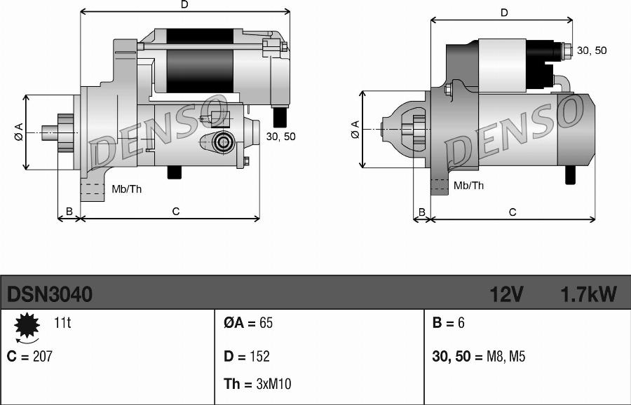 Denso DSN3040 - Démarreur cwaw.fr