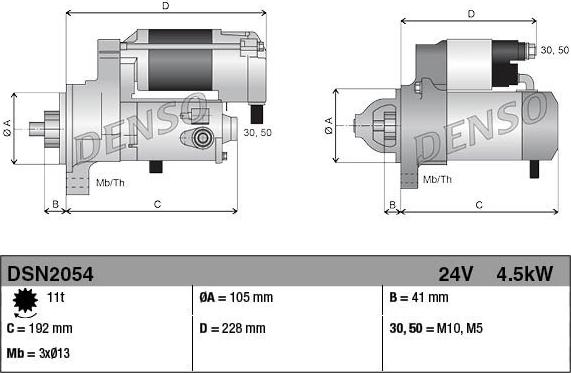 Denso DSN2054 - Démarreur cwaw.fr