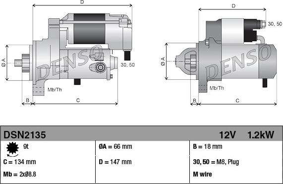 Denso DSN2135 - Démarreur cwaw.fr