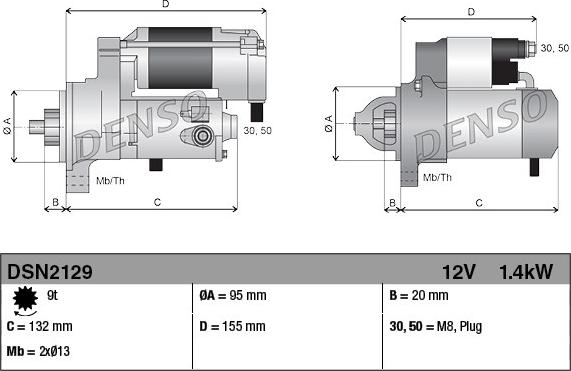 Denso DSN2129 - Démarreur cwaw.fr