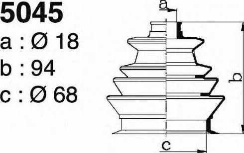 DEPA 5045 - Joint-soufflet, arbre de commande cwaw.fr