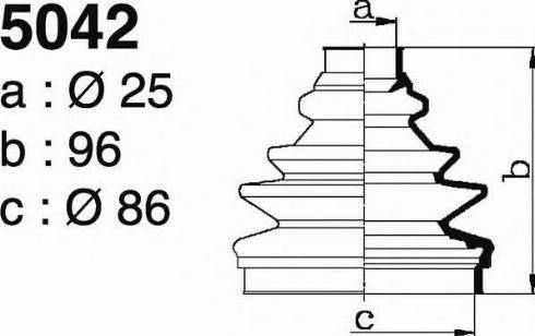 DEPA 5042 - Joint-soufflet, arbre de commande cwaw.fr