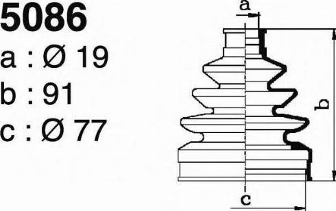 DEPA 5086 - Joint-soufflet, arbre de commande cwaw.fr