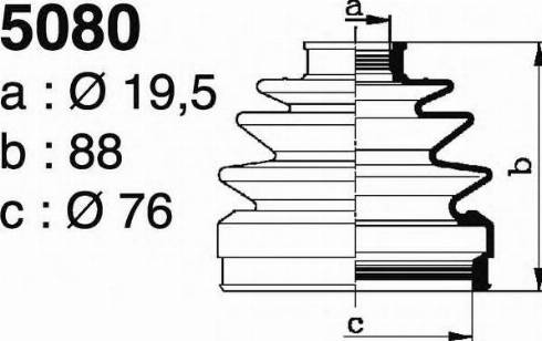 DEPA 5080 - Joint-soufflet, arbre de commande cwaw.fr